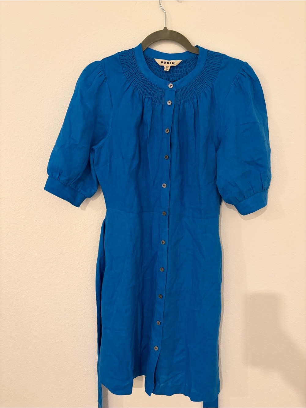 Boden women’s Ada dress with pockets 100% linen size 6R